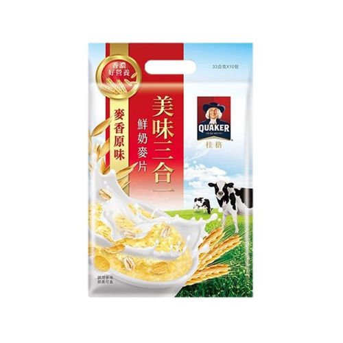 桂格-美味三合一麥片-經典麥香33gx10包/袋