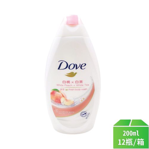 【Dove多芬】桃悅水透沐浴乳-白桃+白茶200g-12瓶/箱