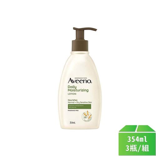 【Aveeno】艾惟諾燕麥保濕乳354ml(綠色)-3瓶/組