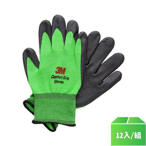 【3M】止滑耐磨手套(綠M)-12雙/組