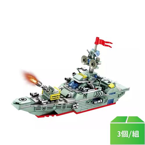 【Rinmax玩具】拼裝玩具積木系列_航空母艦6合1(390pcs)-3個/組