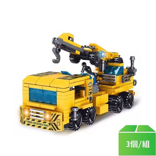【Rinmax玩具】拼裝玩具積木系列_城市工程車8合1(411pcs)-3個/組