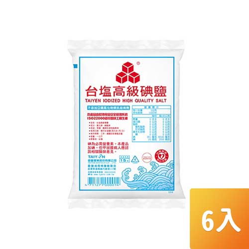 台鹽-高級精鹽1kg/包6入/組