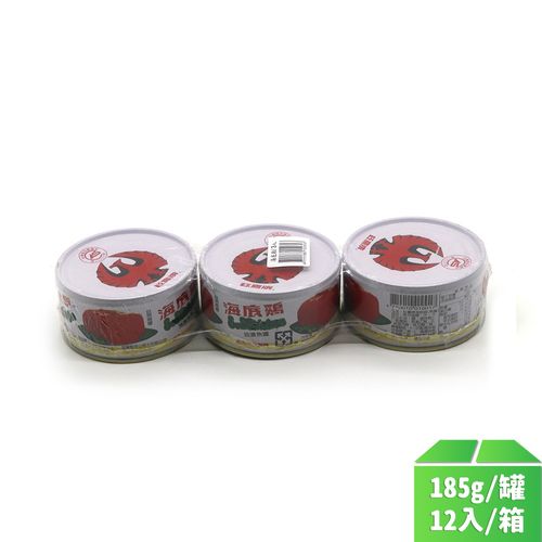 【紅鷹牌】海底雞185g-12罐/箱