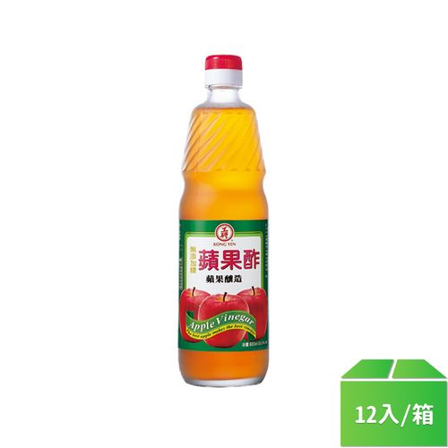 【工研】無糖蘋果醋600ml-12瓶/箱