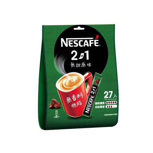 【Nestle雀巢】二合一咖啡-無糖11g*27入袋裝/袋