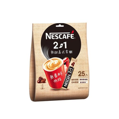 【Nestle雀巢】二合一咖啡-無糖義式拿鐵袋裝/袋