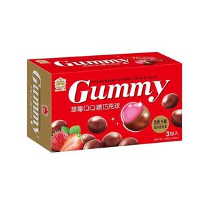【義美】草莓QQ糖巧克球135g/盒