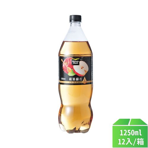 【美粒果】蘋果蘇打1250ml-12瓶/箱
